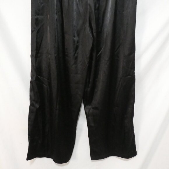 Unbranded | 2XL | Black Satin Texture Slip-On Loungewear Pants | Elastic Waist - Picture 14 of 16